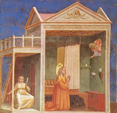 GIOTTO di Bondone (1267-1337)- Annunciazione a SantAnna - Cappella Scrovegni, Padova