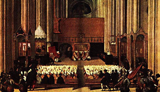 Concilio di Trento - Dipinto attribuito al Tiziano; Parigi, Louvre