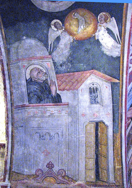 San Benedetto vede volare l'anima di Scolastica sotto forma di una colomba